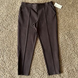 Athleta Venice Heathered Brown Pintuck Heavyweight Pants XL